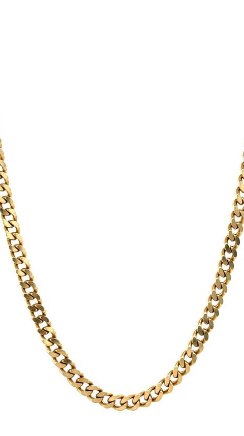 Vintage 14K Gold Curb Necklace